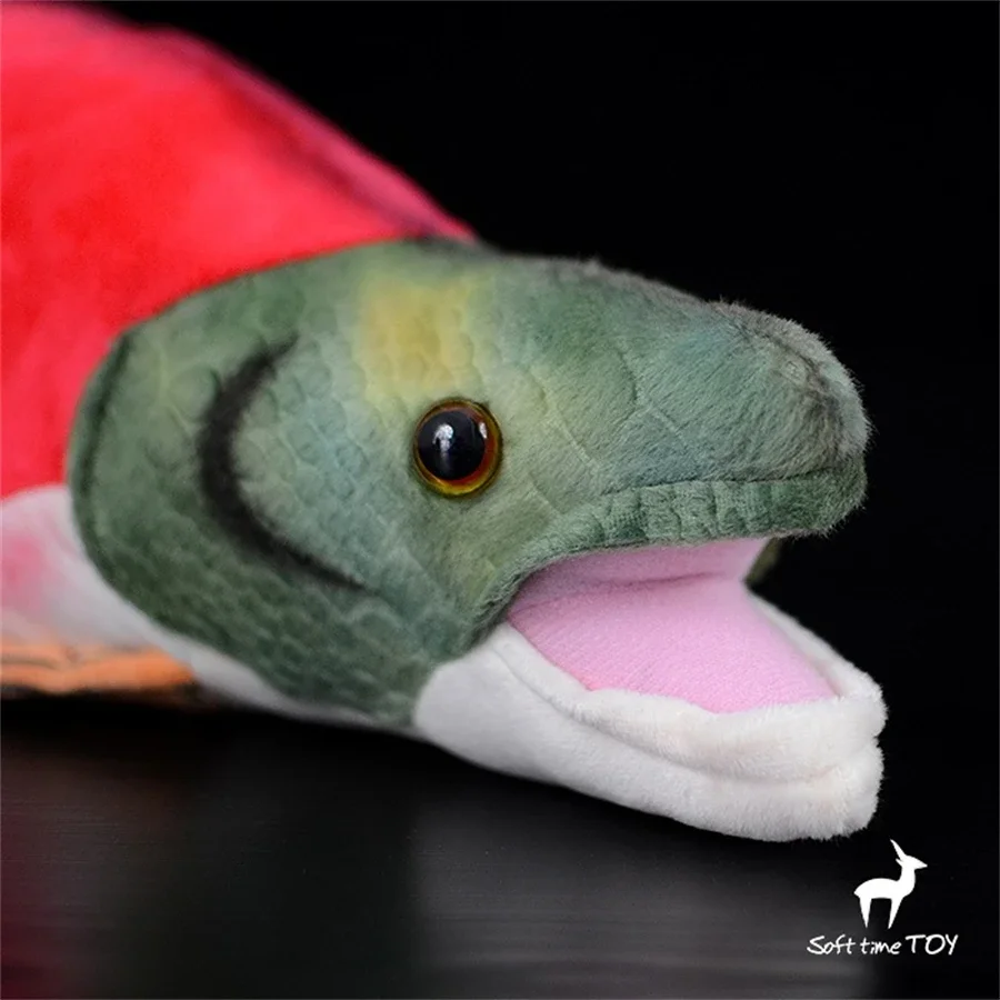 Sockeye Salmon High Fidelity Trout Plushie Kokanee Plush Toys Lifelike Animals Simulation Stuffed Doll Kawai Toy Gifts Kids