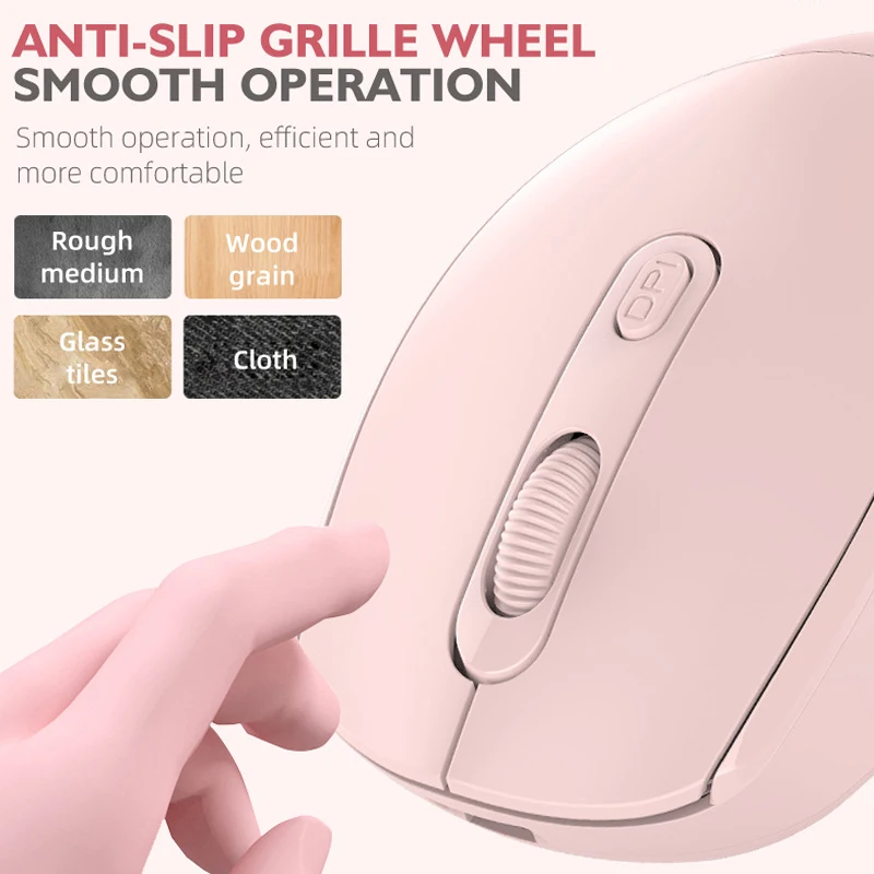 Wireless Bluetooth-compatible Mouse 2.4G Portable Ergonomic Mice For Laptop Tablet Notebook Office Gaming Rechargeable Mouse