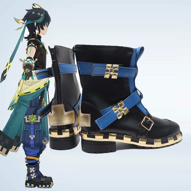 Game Kinich Cosplay Customized male Cool Genshin Impact Same Prop mid-calf boots customize shoes