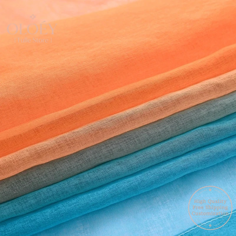 

Modern Gradient Polyester Sheer Curtains for Living Room Bedroom Kitchen Thin Gauze Window Drapes Light Filtering Decor Tulle