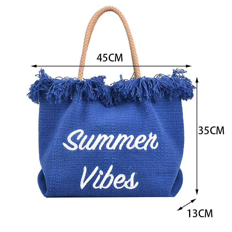 Large Capacity Women Bag 2023 Summer New Shoulder Bag Fashion Contrast Simple Tote Bag