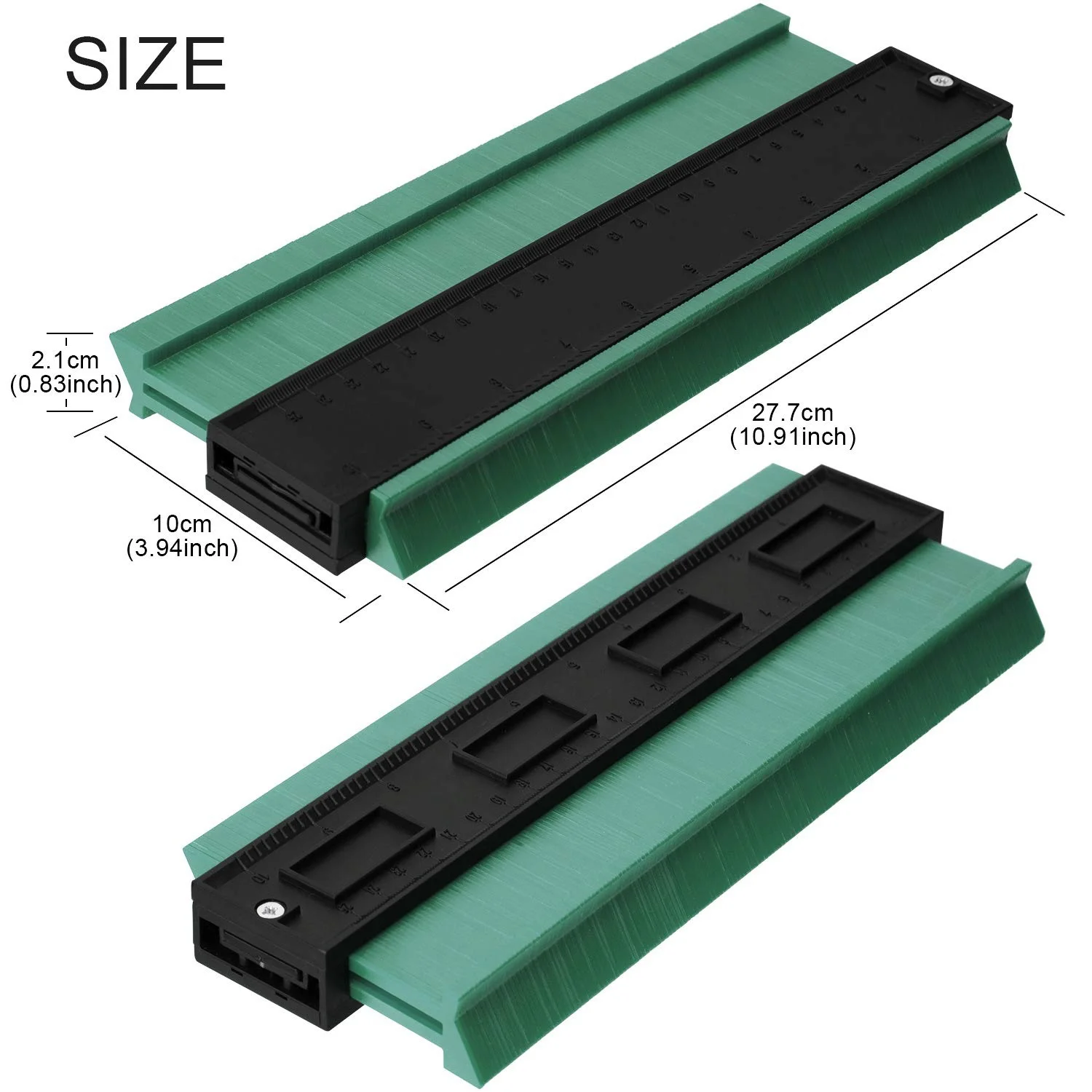 CJSD-10 Inch Contour Gauge Plastic Profile Gauge Multifunctional Shape Duplicator Edge Shaping Measure Ruler For Professional Pr