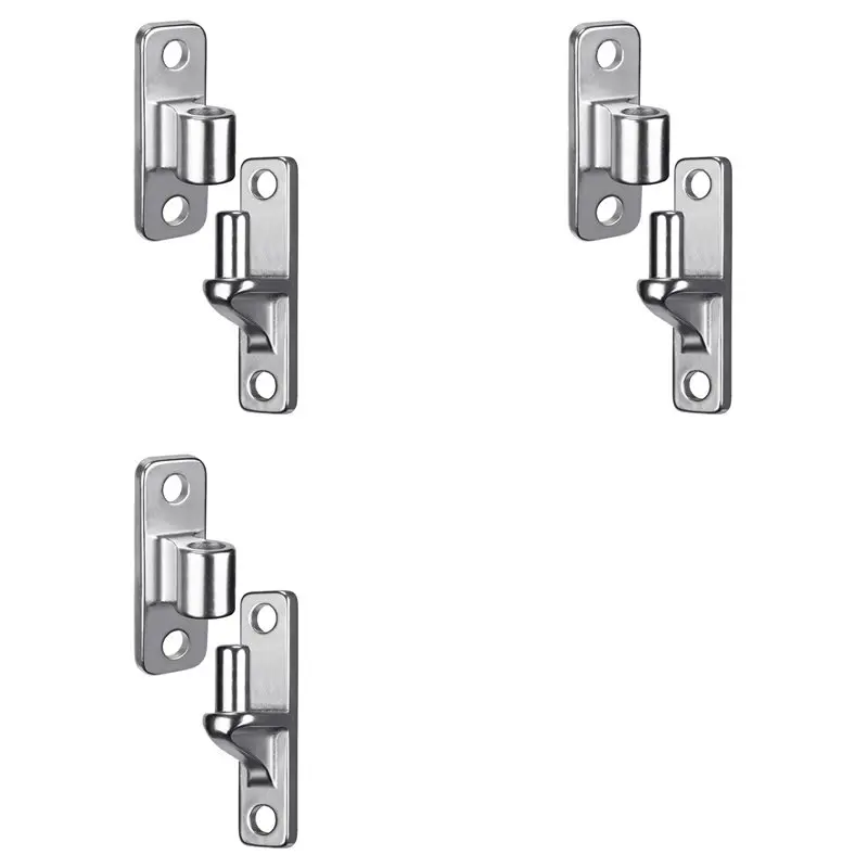 

ABBY-3X Wall Mount Gate Hinges For Farm Gates, Outdoor One-Piece No-Weld Chain Link Fence Parts With 5/8 Hinge Pin