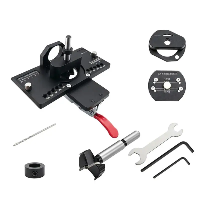 652F Heavy Duty Aluminum Hinge Boring Guide For Smooth And Clean Cabinet Door Holes