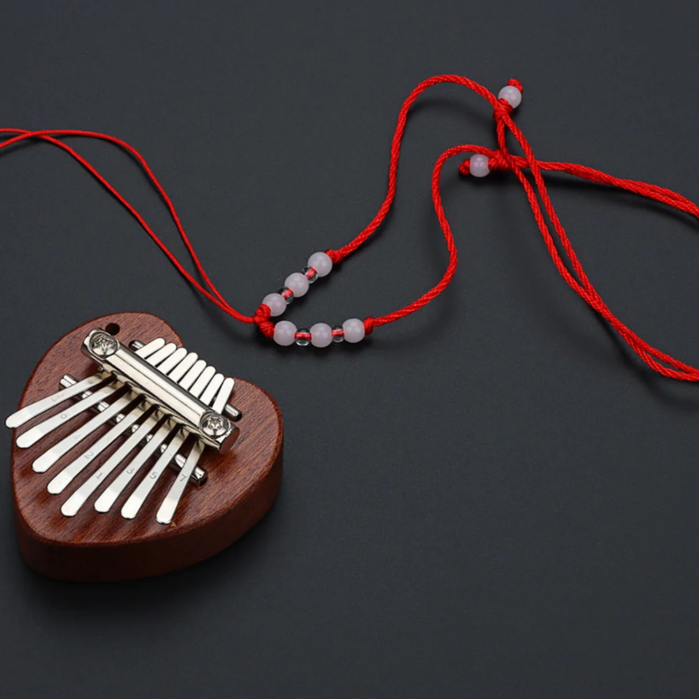 

8 Keys Kalimba Heart Shape Thumb Piano Portable Wooden Finger Piano Music Instrument for Kids Beginners Adults