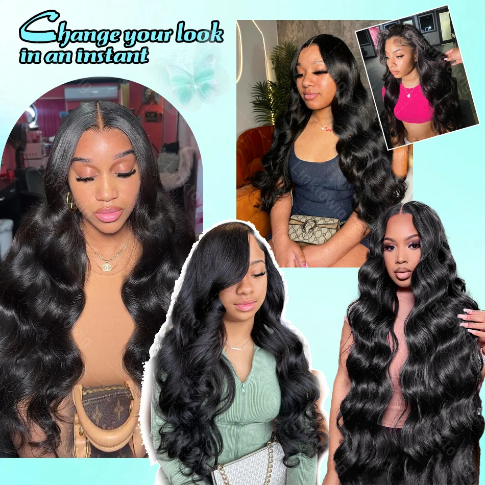 البرازيلي الجسم موجة 13x6 13x7 HD الدانتيل الجبهة باروكة من شعر طبيعي 200 الكثافة 30 40 بوصة موجة المياه 13x4 الدانتيل الباروكة الأمامية للنساء