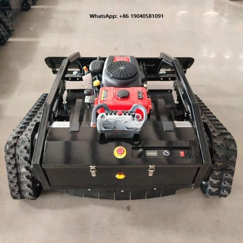 Waterproof High Productivity Commercial Crawler Robot Mower Remote Slope 900mm Cut Width 10-70 All Terrain Grass Cutter