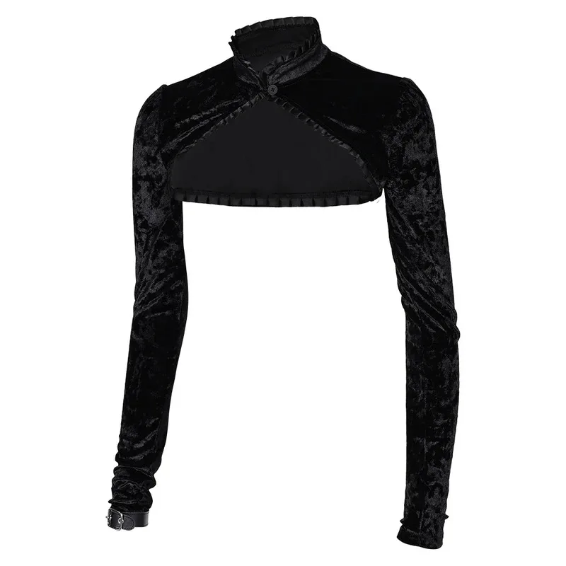 ضبابي تأثيري المخملية شال قصير فيلم ليزا فرانكنشتاين زي تمويه الكبار النساء لعب الأدوار فانتازيا ملابس الإناث هالوين #3