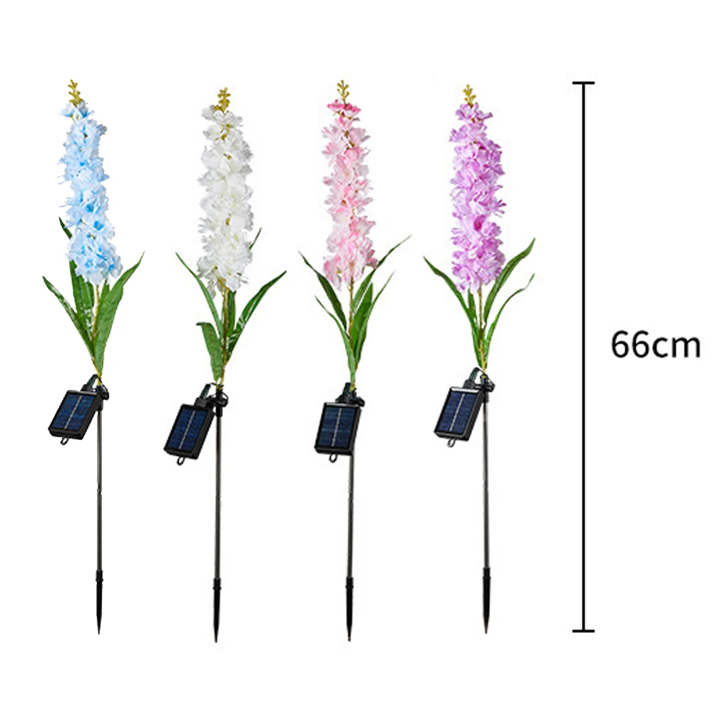 

Solar Garden Lights Solar Delphinium Flowers Lights Waterproof Solar Outdoor Lights for Wedding Party Garden Yard Patio Lawn