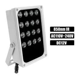 16 Array IR Led Infrared Illuminator Waterproof Night Vision CCTV Fill Light AC 110V~220V/ DC 12V For CCTV Surveillance Camera