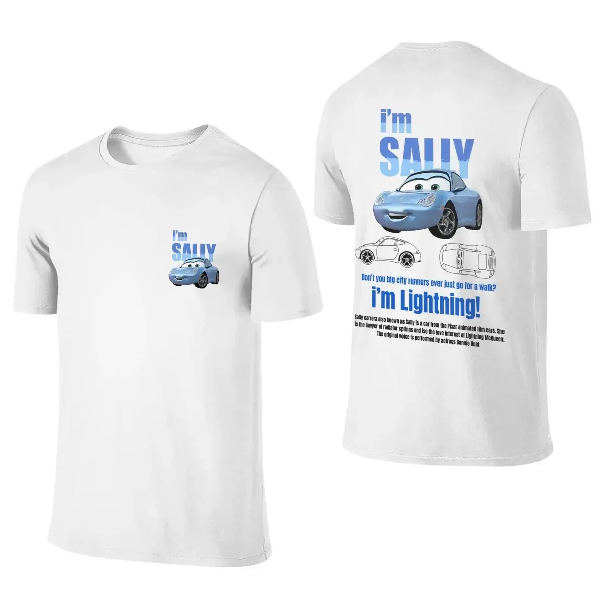 T-shirt for Men I'm Sally and Lightning Mcqueen Couple Shirt Mcqueen and Sally Merch Outfits Cotton T Shirt for Men Women Tops