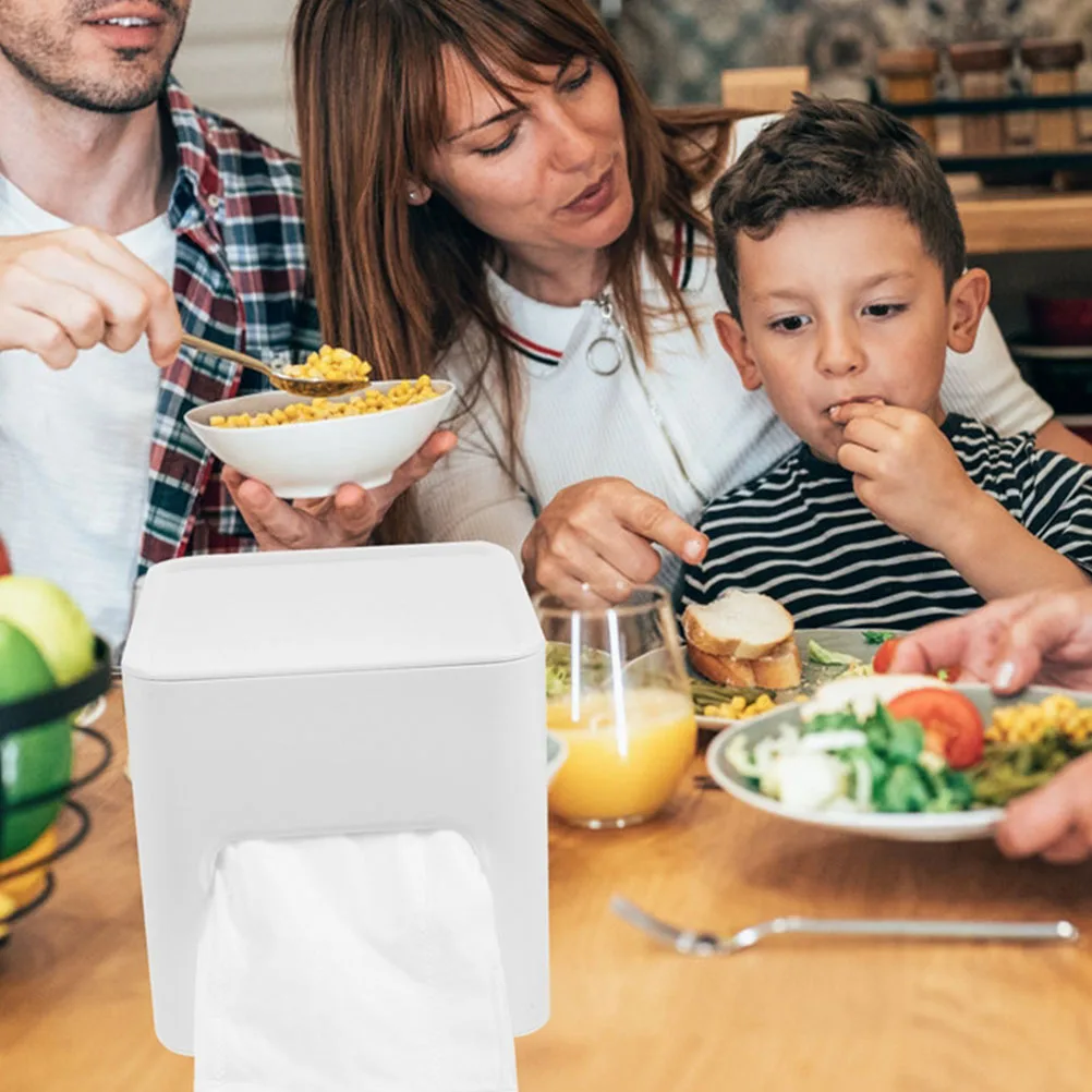 

2 шт. коробка для хранения салфеток, диспенсер для салфеток, держатель для полотенец для лица, пластиковые кубические коробки, дизайн, многофункциональный органайзер