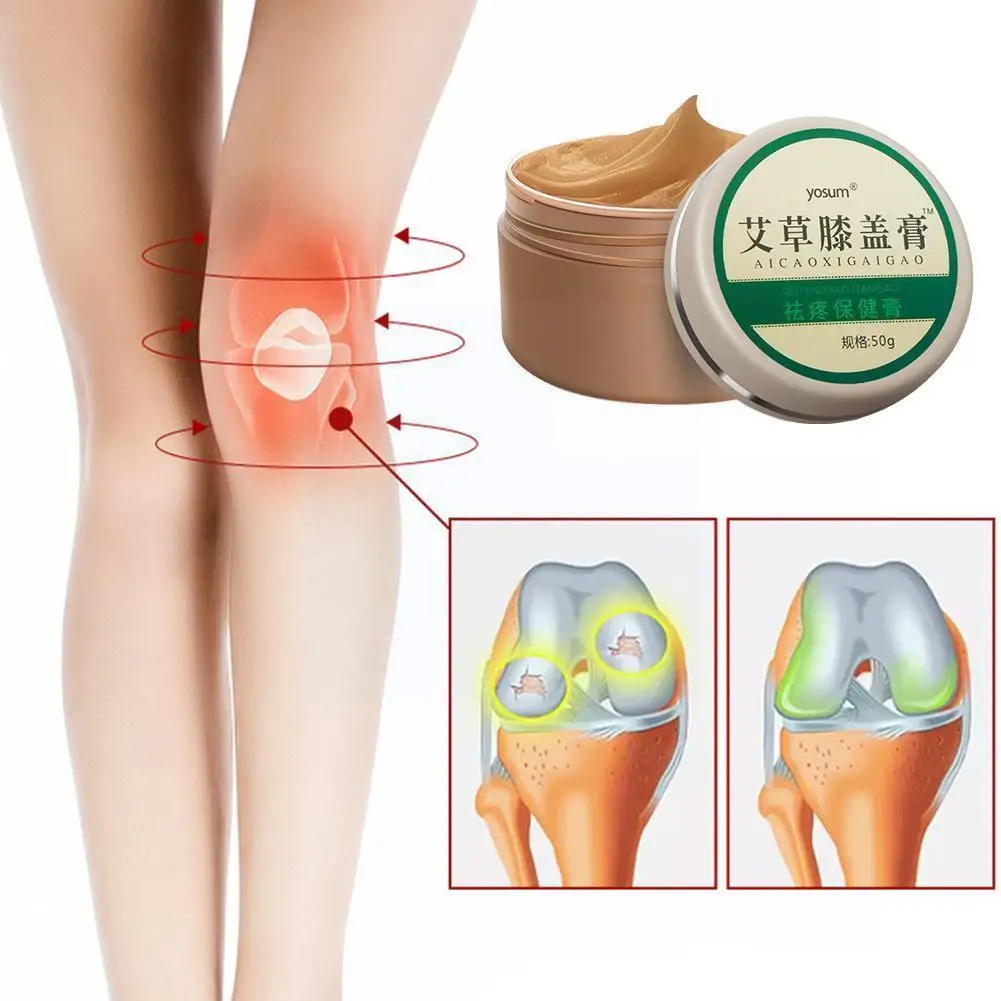 Chinese Health Wormwood Herbal Medical Pain Cream, Knee Care, Relief Pai Patch, Massager Cream, Relieving Joint Knee Care 50g