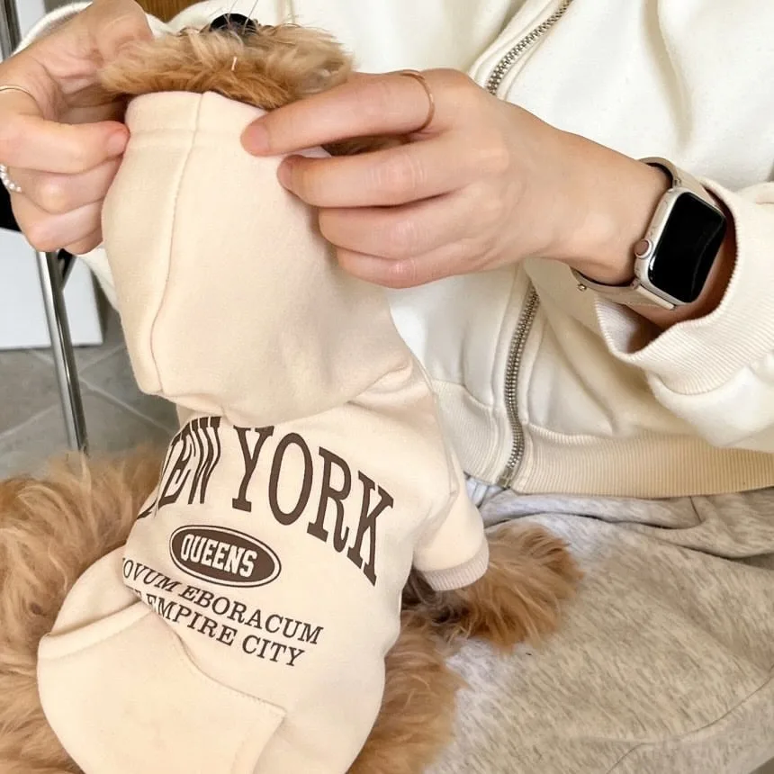 

2025 Small and Medium-sized Dog Warm Clothing Teddy Winter Sweatshirt Bichon Fleece Hoodie Sports Dog Clothes