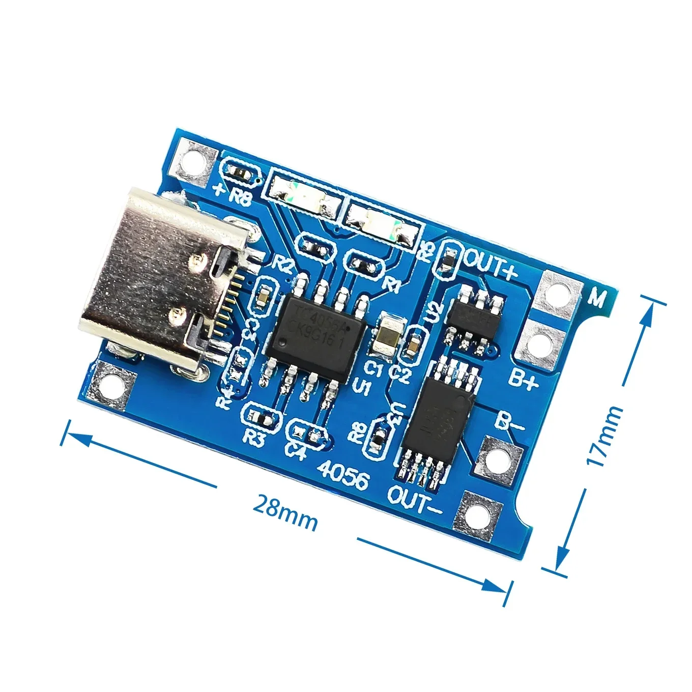 Mini Micro Type-c USB 5V 1A 18650 TP4056 Lithium Battery Charger Module Charging Board With Protection Dual Functions 1A Li-ion