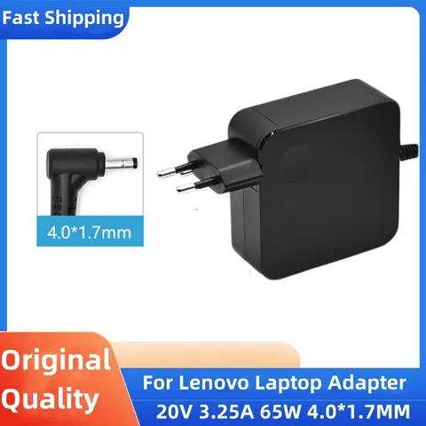 20V 3.25A 65W 4.0*1.7mm AC Laptop Charger For Lenovo IdeaPad 330s 320 100-15 B50-10 YOGA 710 510-14ISK Redmibook 14 13 Adapter