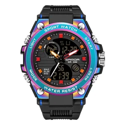 SANDA Watch New multi-function Electronic Watch Fashion Male and Female Students Waterproof Sports INS Style