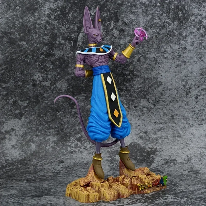 Figuras de Anime de 30cm, figuras de Dragon Ball Z, Super Dios de la destrucción, Beerus, colección de figuras de acción, modelo de juguete para niños, regalo de Navidad
