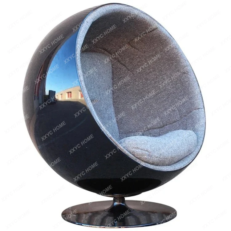 A  Nordic Fabric Space Ball Chair Creative Eggshell Chair Bubble Leisure Single Sofa Chair