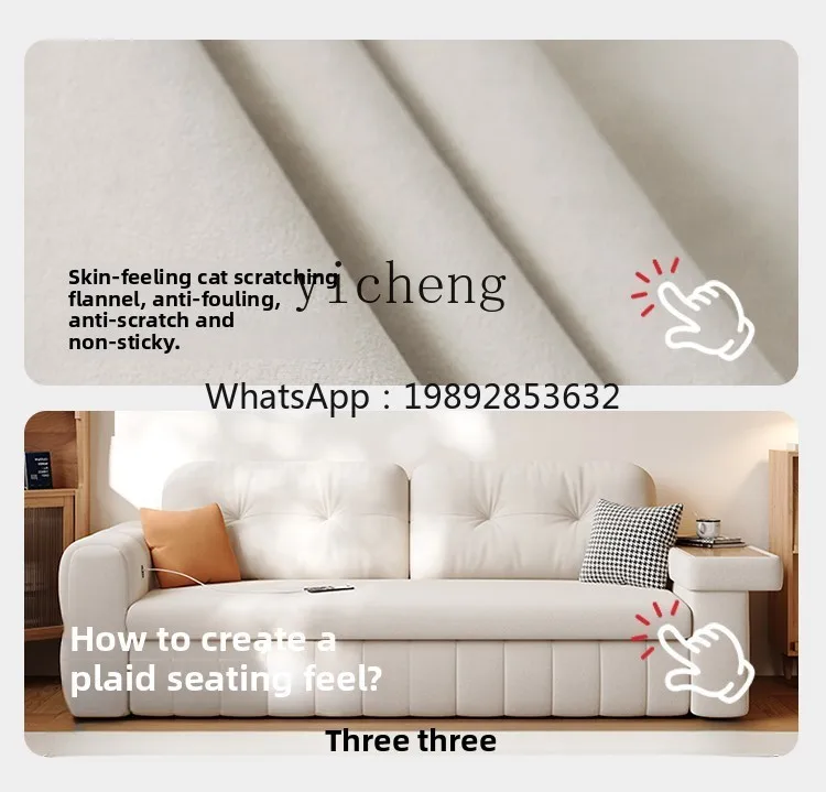 BF  solid wood sofa bed foldable dual-purpose household small apartment living room medieval storage double straight row sofa