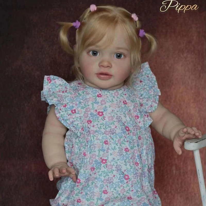 

26Inch Lifelike Baby Toddler Reborn Pippa Princess Girl Realistic Doll Unfinished Doll Parts with Cloth Body and Eyes