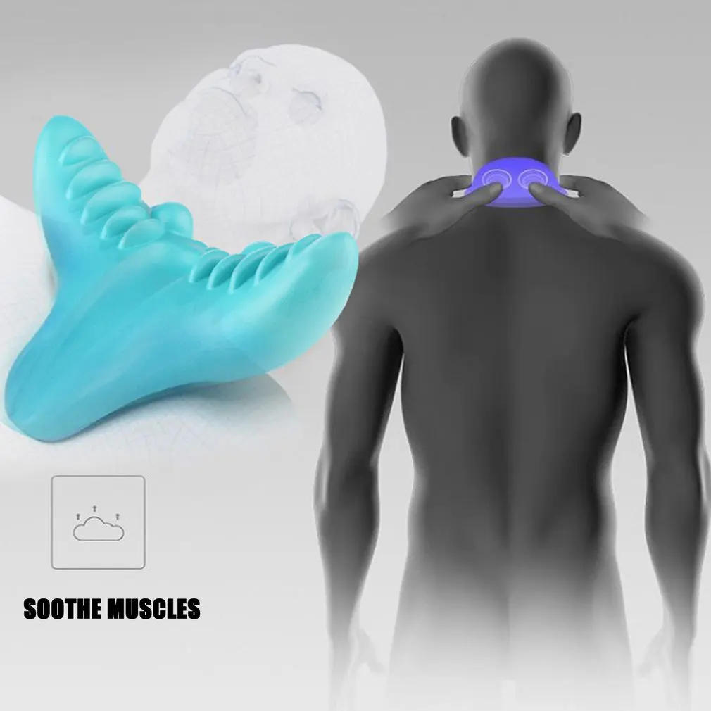 Portable Neck Massage Pillow  Neck Shoulder Repair Cervical Spine Traction Device Massaging Instrument Neck Cushion