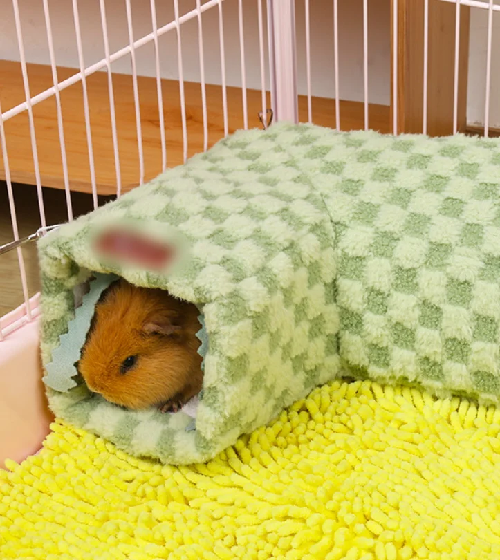 

Polyester Hamster Tunnel Bed Warm Soft Bed Hamster Winter Plush House for Hamster Guinea Pig Small Animal