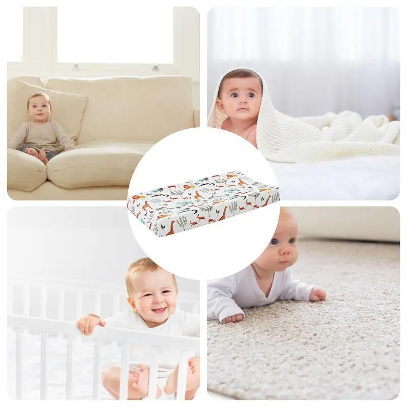 Baby Changing Pad Cover Stretch Breathable Cotton Soft Diaper Changing Table Covers & Pads Diaper Changing Mat Sheets Fit 32X 16