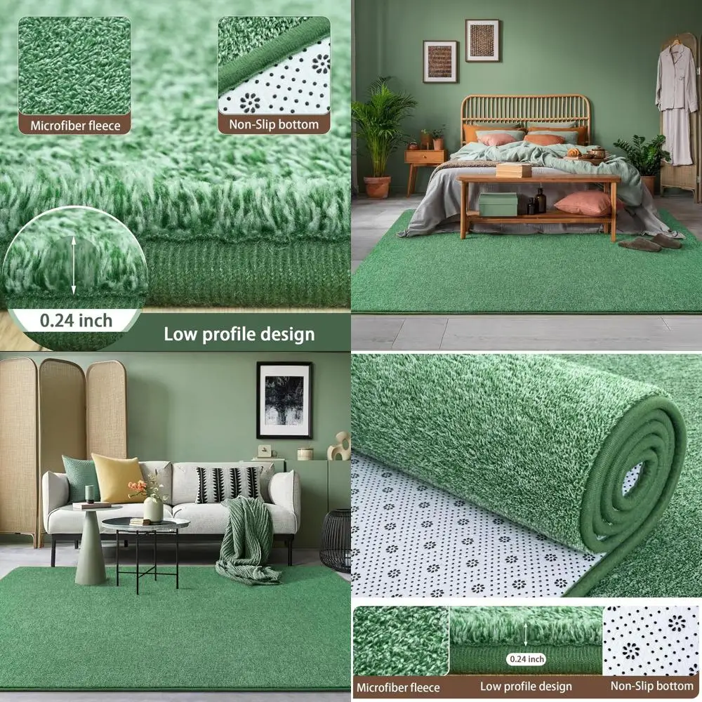 6x9 Washable Living Room Rug, Modern Memory Foam Area Rugs, Non-Slip Indoor Carpet for Home Decor