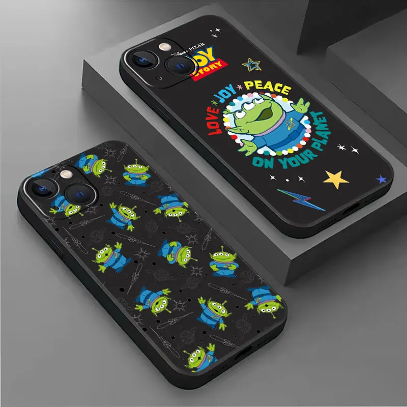 phone Cases for iphone 14 case 11 13 15 Pro XS Max 8 12 Mini X SE 7 14 Plus funda Antiscratch cover Disney Toy Story Cute Alien