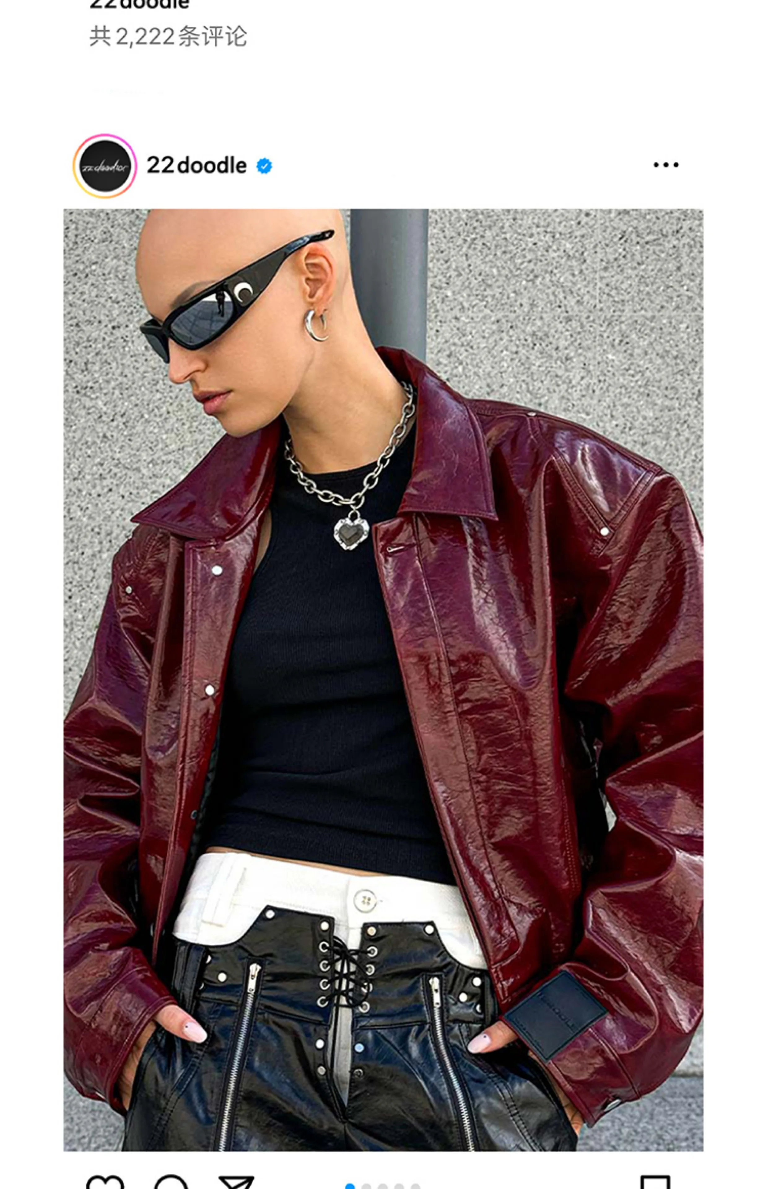 Lautaro Autumn Cool Short Oversized Pu Leather Jacket Women Shoulder Pads Zippper High Quality American Retro Punk Style Clothes