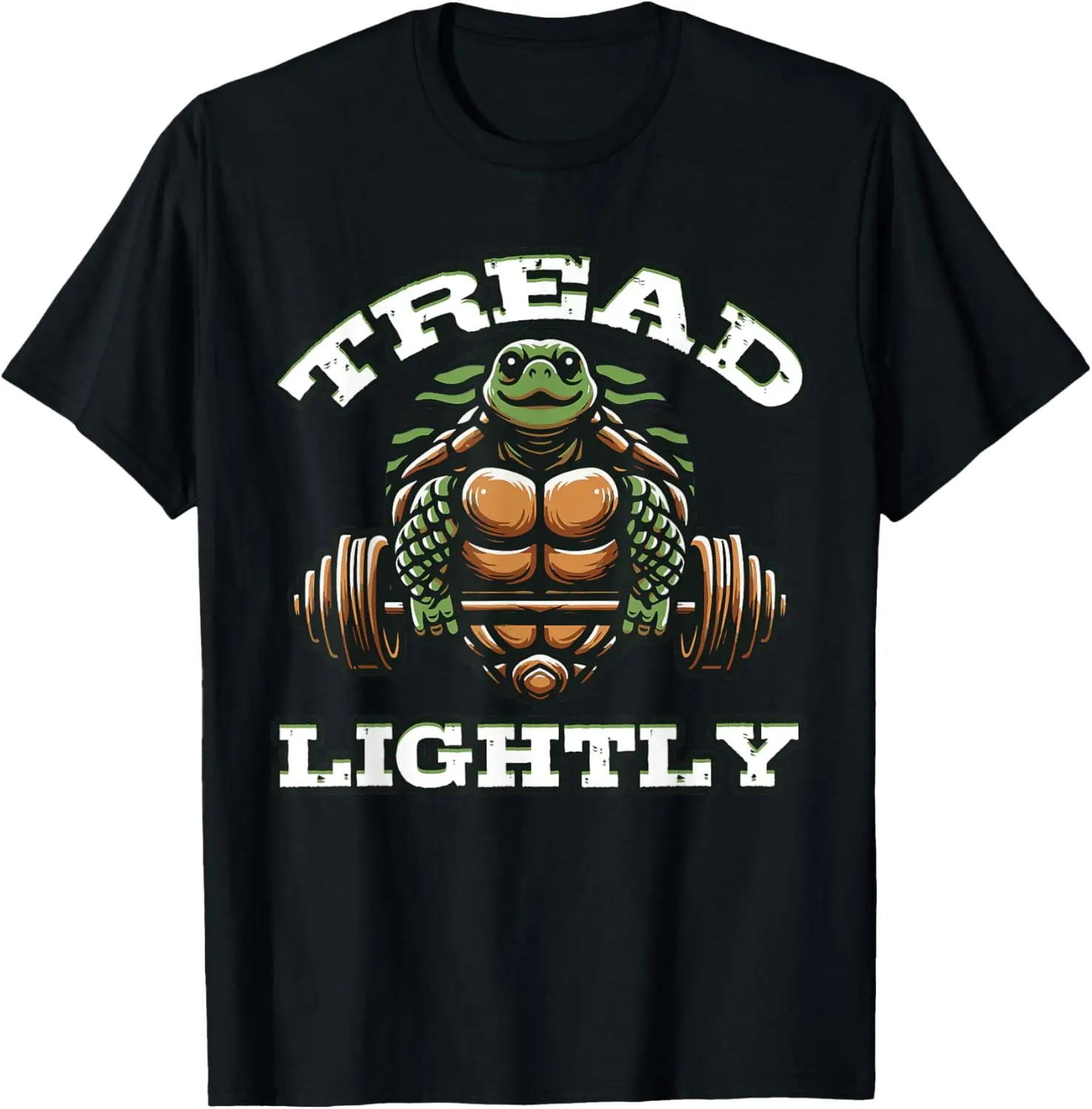 Treads Lightly Fitness Turtle & Dumbbells Workout T-Shirt