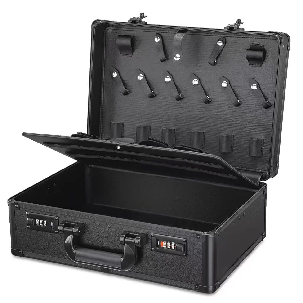 Nail art, hair and eyelashes, toolbox, aluminum alloy box outer belt, portable cosmetic case, three-dimensional storage