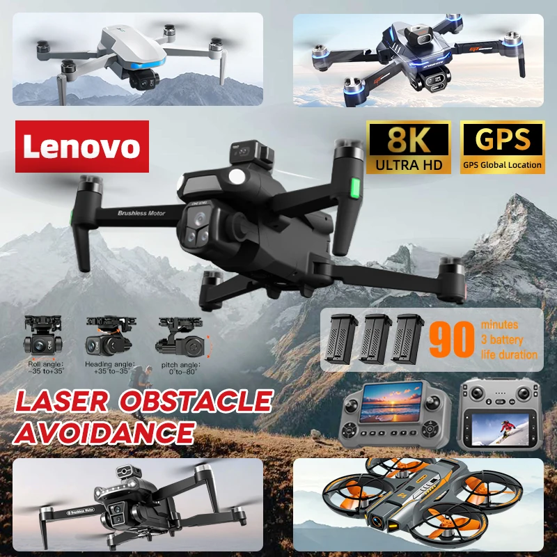 

Новый профессиональный GPS-дрон Lenovo с экраном, 8K HD, для аэрофотосъемки, с лазерным обходом препятствий и трехосевым стабилизатором