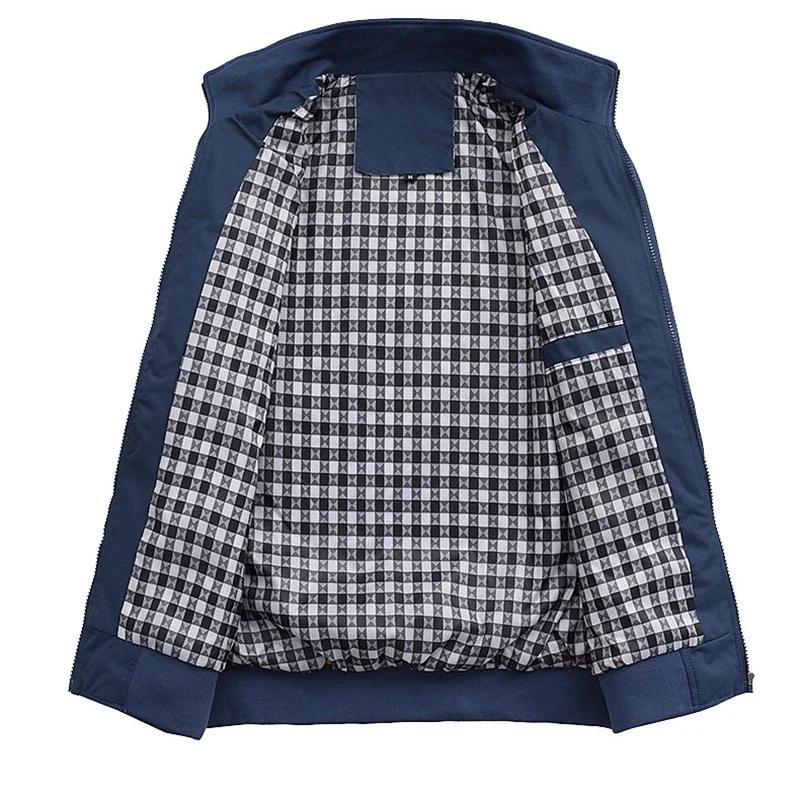 2025 Primavera Autunno Casual Solido Giacca di moda Sottile Bomber Cappotto da uomo Nuovo arrivo Giacche da baseball Giacca da uomo M-6XL 8XL Top
