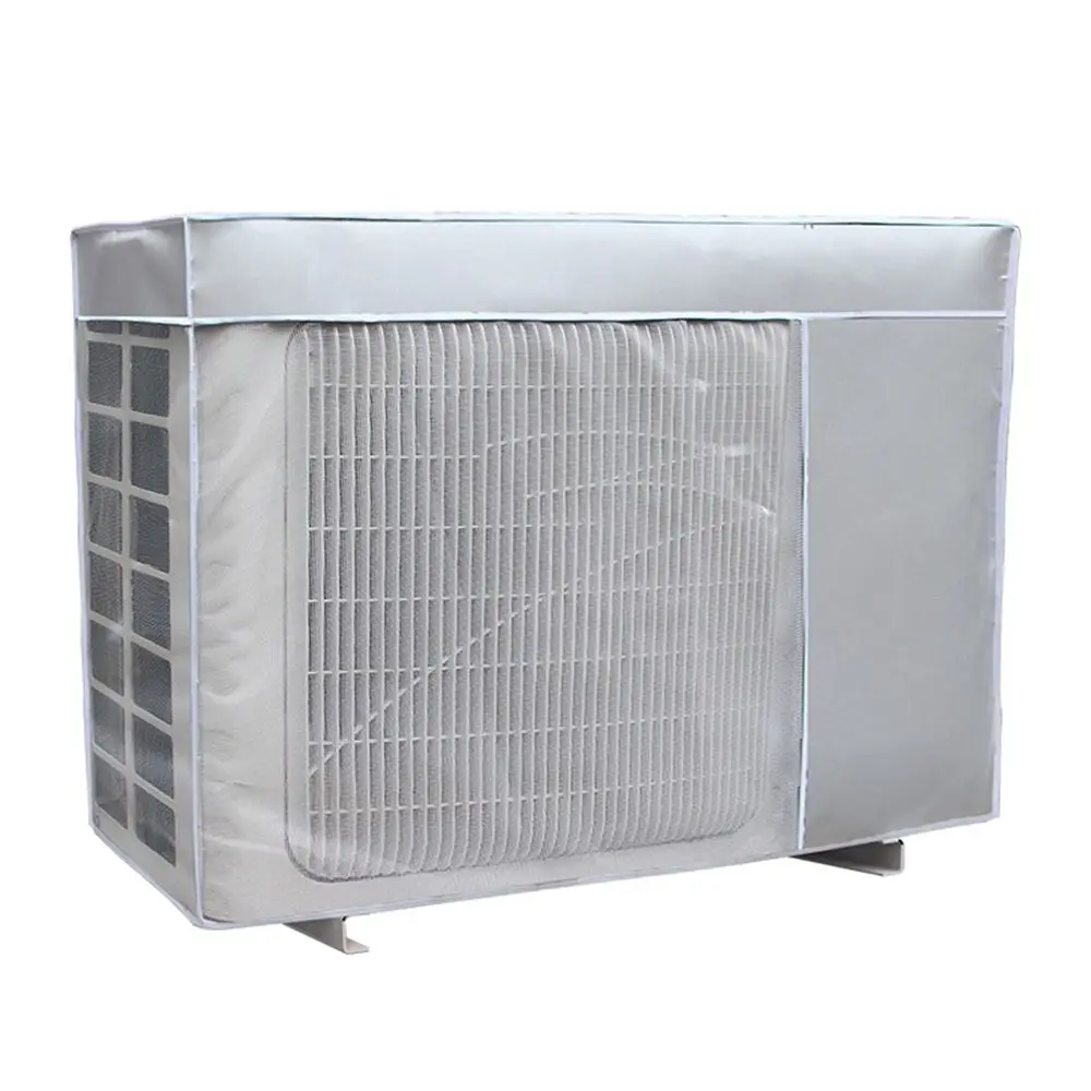 

Oxford Cloth Outdoor Air Conditioning Cover Silver Coated Waterproof Air Conditioner Sunscreen Cover Dustproof Anti-Snow