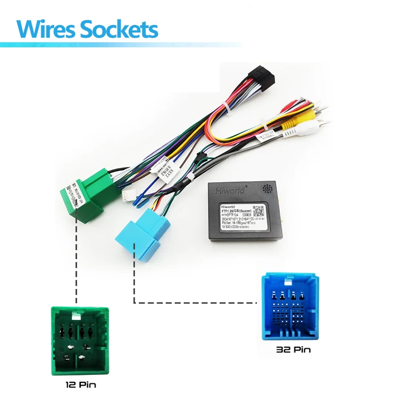 Car Radio Wire Harness Power Adapter Canbus For Fiat Strada Toro Mobi Ducato Egea 16pin Android Stereo  GPS ISO  Cable Connector