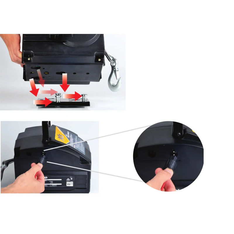 12V Marine Electric Winch 3500lbs Portable Marine Yacht Electric Winch Small Crane Traction Machine
