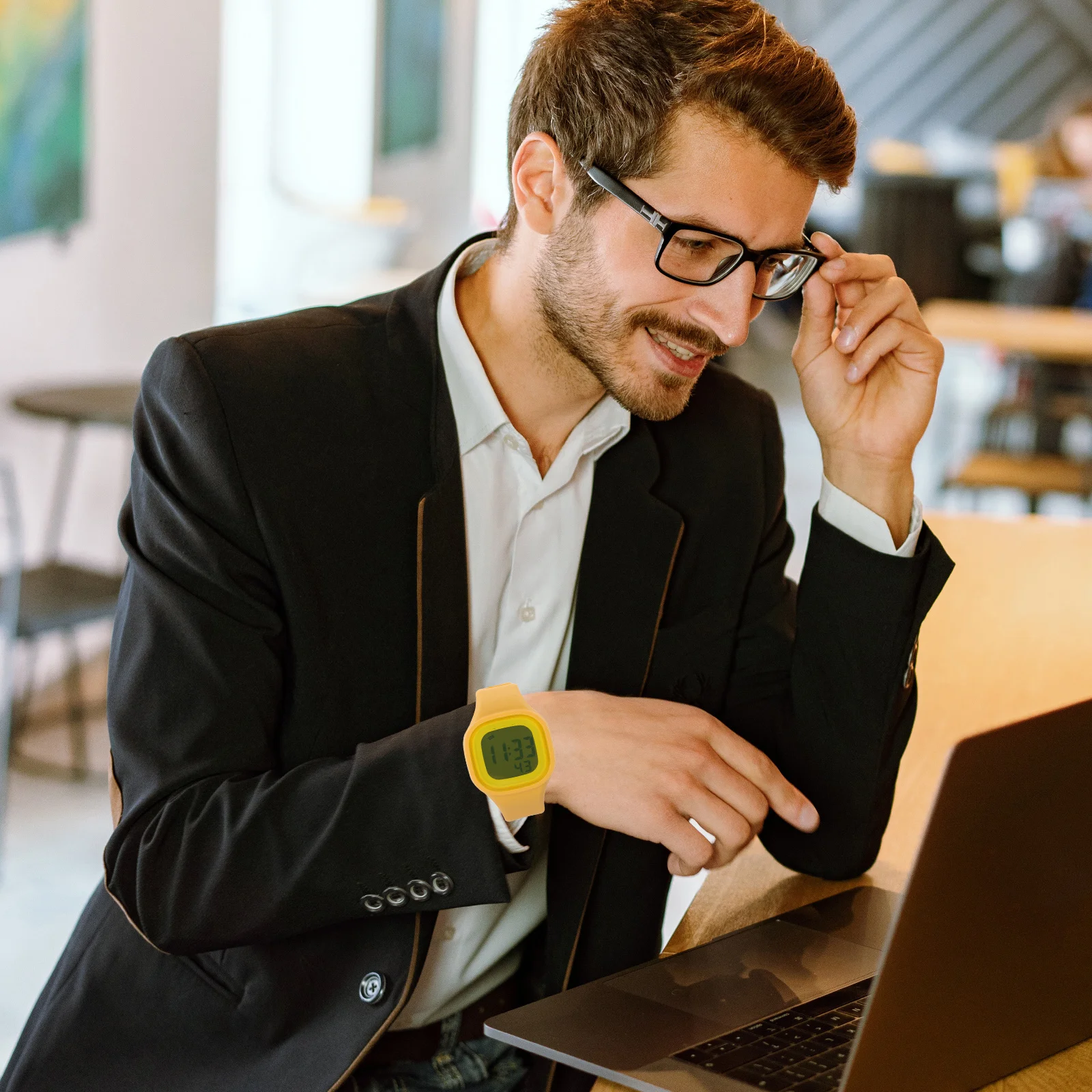 

Colorful Waterproof Electronic Watch Green Stylish Wristwatch Digital 50m Swimming Wristbands Stopwatch Alarm