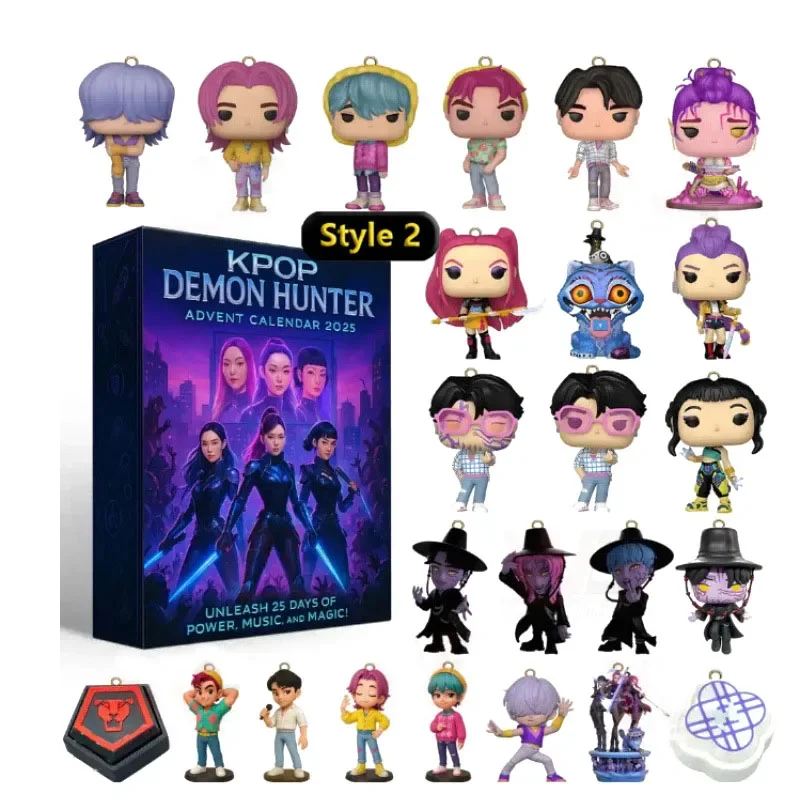 */KPop Demon Hunter 2025–2026 Adventskalender Blindbox, Weihnachtsbaumdekoration, Acrylanhänger, süßes Feiertagsornament