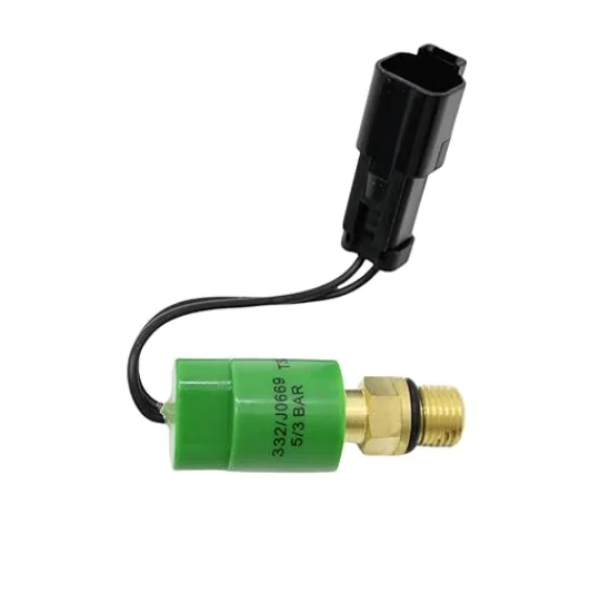 

Pressure Switch 332 J0669 Replacement for 3CX 4CX Backhoe Loader Brass Low Pressure Switch 2 Pin Pressure Sensor with High Sensi