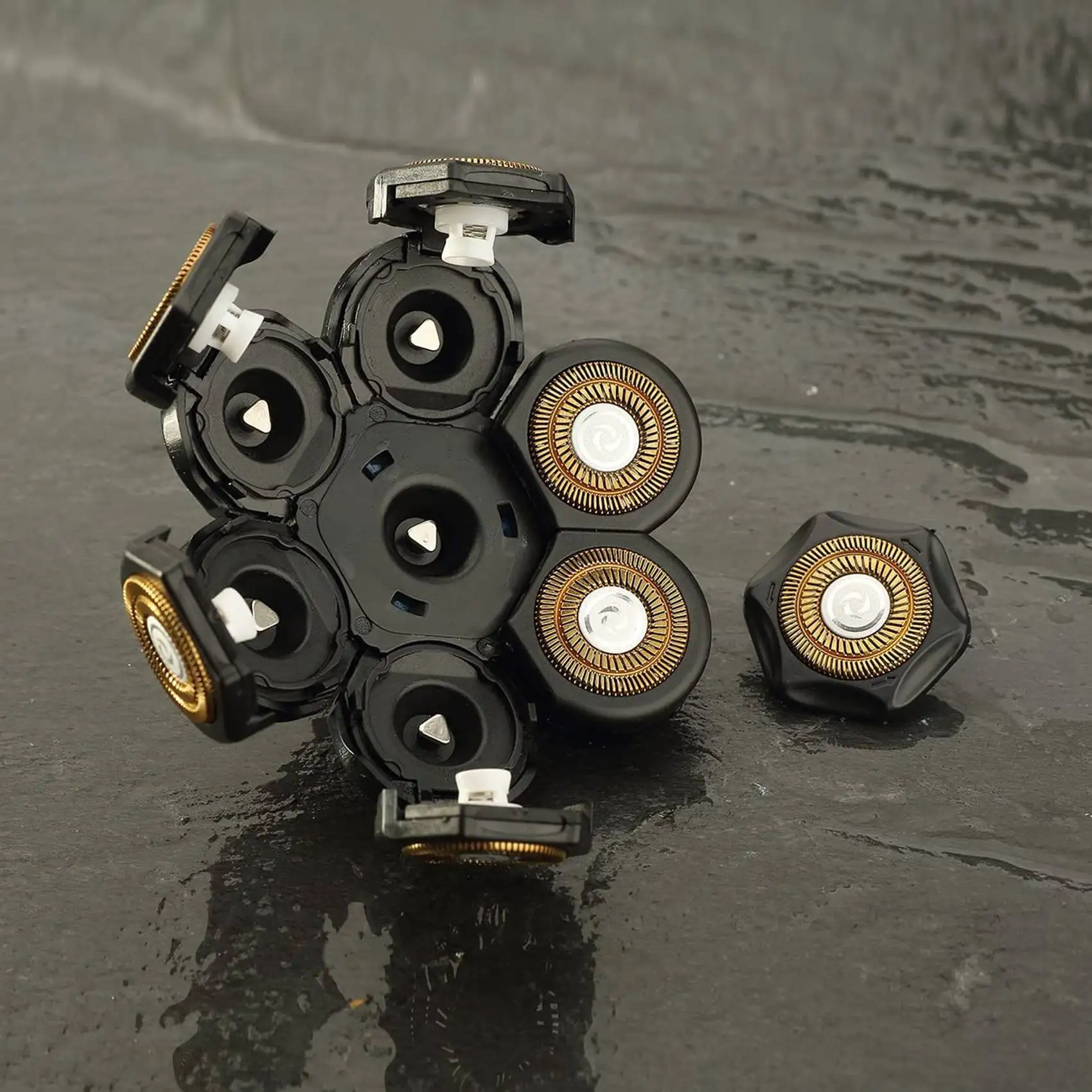 A14G-7D เครื่องโกนหนวดไฟฟ้าหัวเปลี่ยน 7 หัวเครื่องโกนหนวดหัวล้านเครื่องโกนหนวดเครามีดโกนหนวดไฟฟ้าเครื่องโกนหนวดสําหรับชาย (สีปืน)