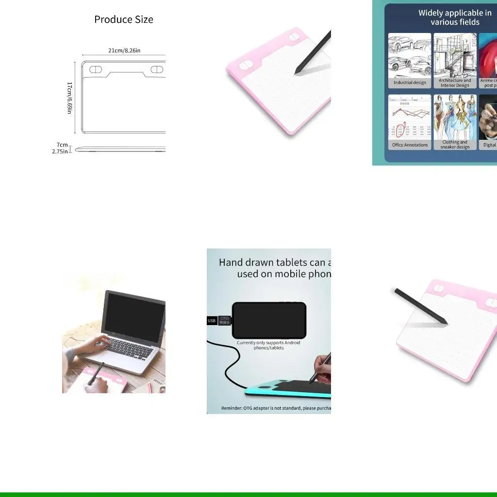 

U55C Responsive Digital Drawing Pad with Builts In Driver and Paper Like Surfaces for Creative Experience