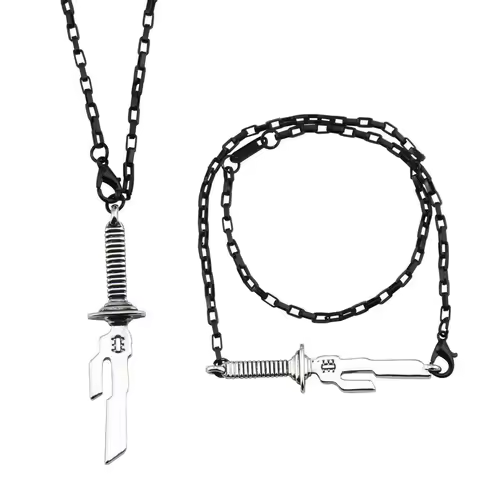 Anime Jujutsu Kaisen Fushiguro Toji Cosplay Necklace and Bracelet Unisex Spear of Tianri Pendant Choker Jewelry Accessories Gift