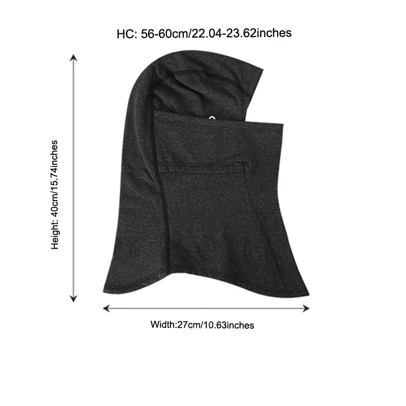 Unisex Strick-Sturmhaube mit Ohrenwärmer, einfarbig, atmungsaktiv, Gesichtsmaske, Radfahren für Outdoor-Sportarten – Detail 7