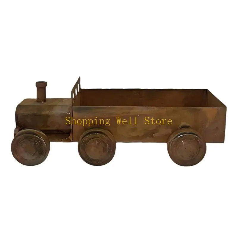 KX4B Whimsical Artistic Iron Flower Pot Metal Planter Container For Plant Succulents Or Herbs
