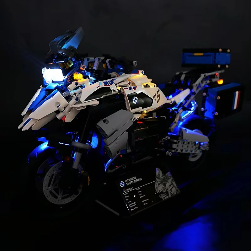 Kit de luz LED RC DIY para LEGO T4022 R1250 GS Conjunto de blocos de construção de motocicleta (apenas luz LED, sem modelo de blocos)