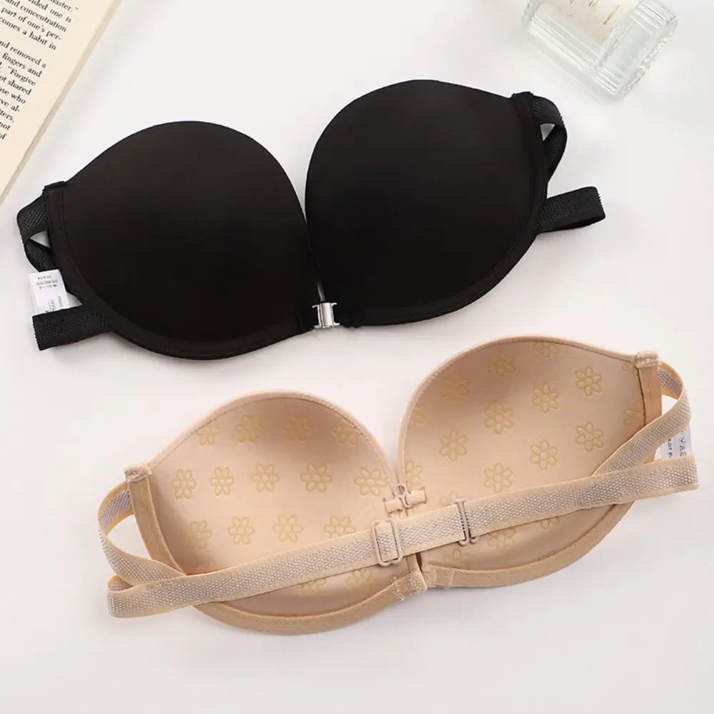 

Neck Strap Wireless Deep V Bra Close-fitting Anti-sagging Brassiere for Women Strapless Shockproof Seamless Bras Couple Gift