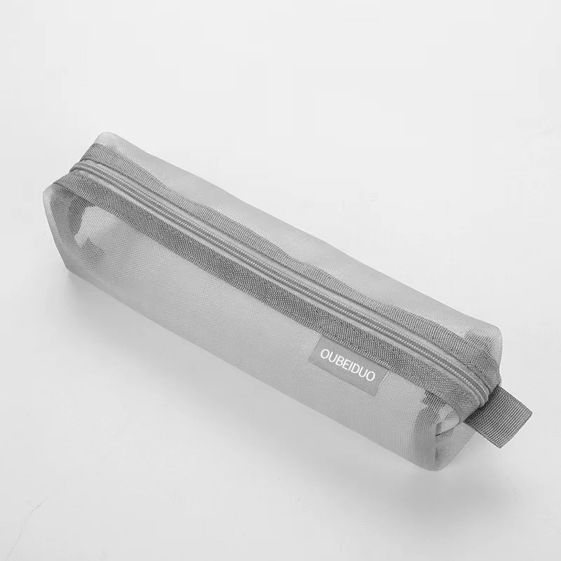 Mesh-Federmäppchen, transparent, Stifte-Beutel, niedlich, einfach, ästhetisch, Tasche, Organizer, Büro, Schulbedarf für Studenten, Schreibwaren – Detail 6