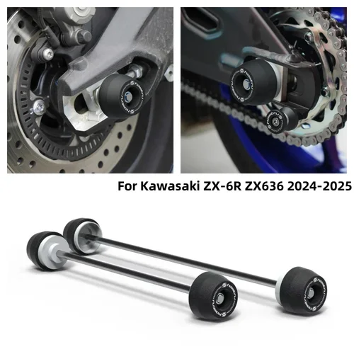Para Kawasaki ZX-6R ZX636 2024-2025 motocicleta eje delantero trasero horquilla deslizador ZX6R accesorios de motocicleta Protector de rueda